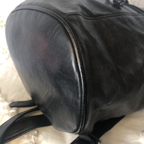 PRIVATE STASH BY SHARMASTER Leather Company black leather backpack. - Picture 11 of 14